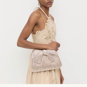 LOEFFLER RANDALL
Rayne bow-embellished clutch